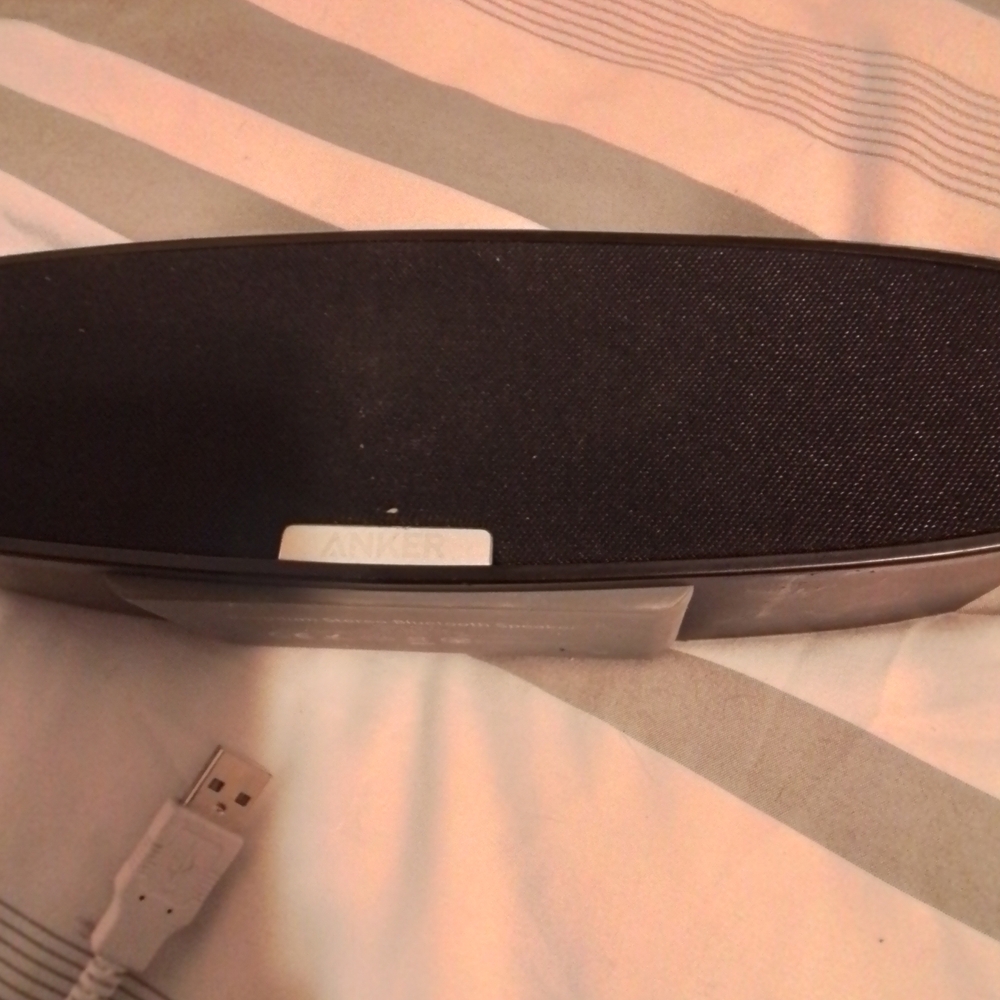 Anker Black Portable Speaker with Sleek Design and Optimal Sound